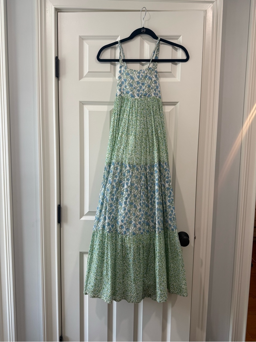 Women’s Green and Blue Floral Maxi Dress